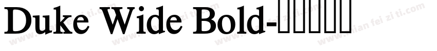 Duke Wide Bold字体转换